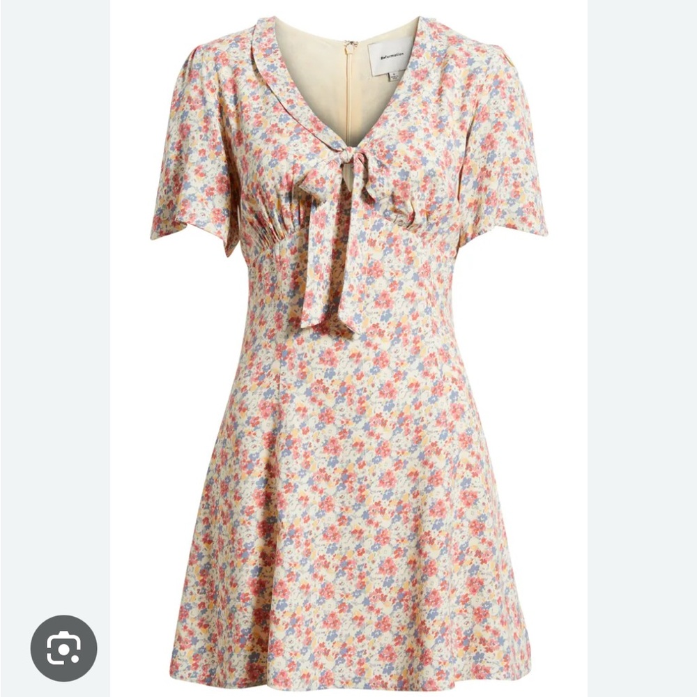 Reformation Tyra Floral Tie Front Minidress size 2 NWT
